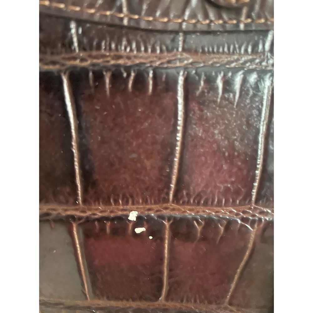 Brighton‎ Black Leather Hobo Bag with Brown Croc Trim & Silver Hardware - Picture 4 of 12